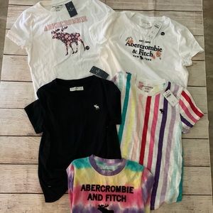 Girls lot of 5 Abercrombie kids T-shirts size 11/12